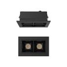 Spot de Embutir Luminária Led 2 foco 4w 3000k 34 Preto