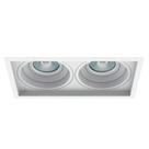 Spot de Embutir Orientável Duplo Dicroica Mr16 Gu10 IP20