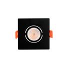 Spot De Embutir Plano Mbled Para 1 Lâmpada Par 20 Quadrado Preto