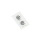 Spot De Embutir Plano Save Energy Para 2 Lâmpadas Mr16 Gu10 Bivolt Branco