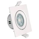 Spot de Embutir Quadrado Branco 7cm Led 3W 3000K Bivolt