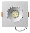 Spot De Embutir Quadrado Led 7w Luz Amarela Bronzeart