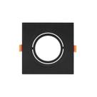Spot De Embutir Quadrado Plano Direcionavel Mr16 Gu10 Preto Opus