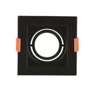 Spot de Embutir Quadrado Preto MR11 Mini Dicroica GU10 Direcionável Recuado 7,5cm