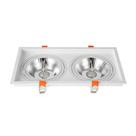 Spot De Embutir Recuado Nordecor Loyo Para 2 Lâmpadas Ar111 Gu10 Branco
