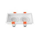 Spot De Embutir Recuado Nordecor Loyo Para 2 Lâmpadas Gu10 Mr16 Branco