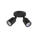 Spot De Led Direct Duplo Mr16 Circular 8w Preto Taschibra 6500k Luz Fria