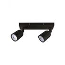 Spot De Led Direct Duplo Mr16 Linear 8w Preto Taschibra 6500k Luz Fria