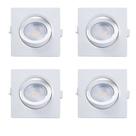 Spot De Led Embutir 5w Quadrado Direcionável 4000k - C/4pçs Spot De Led Embutir 5w Quadrado Direcionável 4000k - C/4pçs