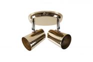 Spot de Sobrepor New Short 2xE27 60W Crom/Cobre