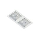 Spot Duplo Embutir Quadrado Recuado Branco Para Dicróica Gu10 Mr16 Spot Duplo Embutir Quadrado Recuado Branco Para Dicróica Gu10 Mr16