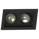 Spot Duplo Embutir Quadrado Recuado Dicroica Mr16 Preto - Save Energy Spot Duplo Embutir Quadrado Recuado Dicroica Mr16 Preto - Save Energy