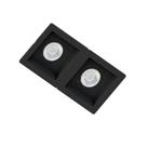 Spot Duplo Embutir Quadrado Recuado Preto Para Dicróica Gu10 Mr16 Spot Duplo Embutir Quadrado Recuado Preto Para Dicróica Gu10 Mr16