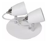 Spot Duplo Para Teto Ou Parede Branco - Bronzearte Spot Duplo Para Teto Ou Parede Branco - Bronzearte