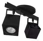 Spot Duplo Sobrepor Direcionável Quadrado M2390hcd - Preto
