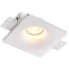 Spot em Gesso de Embutir Quadrado PAR20 13x13x5cm Gesso Branco Iluminação Invisível Drywall E27 IP20