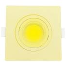 Spot Emb Quadrado Amarelo 10Cm Incluso Lâmp Led Amarela 4W
