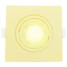 Spot Emb Quadrado Amarelo 10Cm Incluso Lâmp Led Quente 4W