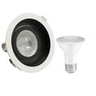 Spot Emb Red Recuo PAR20 + 1 Lâmpada LED 6W 2700K E27