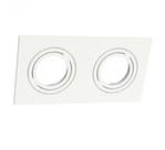 Spot embutido duplo face plana 2 bocais GU10 P/ MR16 Branco - Moon
