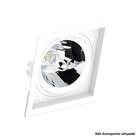 Spot Embutir AR111 Quadrado Branco Recuado Spot Embutir AR111 Quadrado Branco Recuado