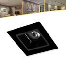 Spot Embutir De Led 2w 3000k Mini Quadrado Pra Teto Preto