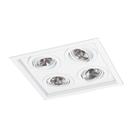 Spot Embutir Dicróica MR16 Quadruplo Recuado Direcionável Branco 19cm - PARIS LUZ Spot Embutir Dicróica MR16 Quadruplo Recuado Direcionável Branco 19cm - PARIS LUZ