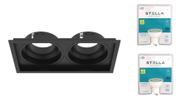 Spot Embutir Duplo Recuado Il4717 Interlight Preto + Lâmpada Led Branco Neutro Spot Embutir Duplo Recuado Il4717 Interlight Preto + Lâmpada Led Branco Neutro
