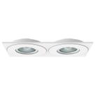Spot Embutir Face Plana Duplo Gu10 Interlight Il0189 Branco