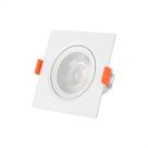 Spot embutir led 5w 3000k pvc branco 5 un