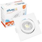 Spot Embutir Led Quadrado 7W Bivolt Branco Frio Galaxy