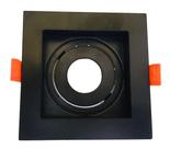 Spot Embutir MR11 Quadrado Recuado Preto