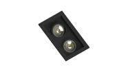 Spot Embutir MR16 Duplo Preto Recuado - SaveEnergy