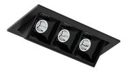 Spot Embutir Picco Triplo Orientável Interlight 4582ab Preto