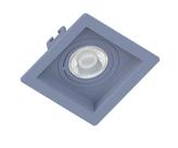 Spot Embutir Quadrado Azul ABS Recuado P/ 1xPar20 Save