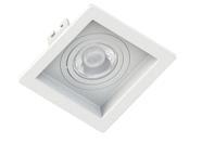 Spot Embutir Quadrado Branco ABS Recuado P/ 1xMR11 Save