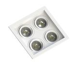Spot Embutir Quadrado Branco ABS Recuado P/ 4xMR16 Dicroica Spot Embutir Quadrado Branco ABS Recuado P/ 4xMR16 Dicroica