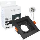 Spot Embutir Quadrado Face Recuada Gu10 Preto