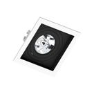 Spot Embutir Quadrado Preto ABS Recuado Branco P/ 1xAr70