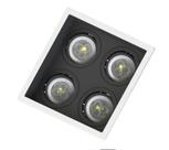 Spot Embutir Quadrado Preto ABS Recuado Branco P/ 4xMR11