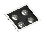 Spot Embutir Quadrado Preto ABS Recuado Branco P/ 4xMR16 Spot Embutir Quadrado Preto ABS Recuado Branco P/ 4xMR16