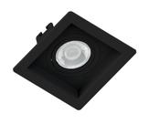 Spot Embutir Quadrado Preto ABS Recuado P/ 1xPar20