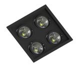 Spot Embutir Quadrado Preto ABS Recuado P/ 4xAR70 Spot Embutir Quadrado Preto ABS Recuado P/ 4xAR70