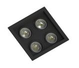 Spot Embutir Quadrado Preto ABS Recuado P/ 4xMR16 Dicroica Spot Embutir Quadrado Preto ABS Recuado P/ 4xMR16 Dicroica