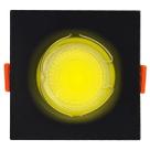 Spot Embutir Quadrado Preto Incluso Lâmp Led Amarela 4W Biv