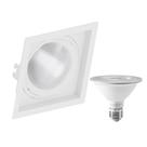 Spot Embutir Quadrado Recuo PAR30 + 1 Lâmpada LED 10W 3000K E27 Spot Embutir Quadrado Recuo PAR30 + 1 Lâmpada LED 10W 3000K E27