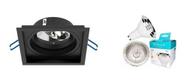 Spot Embutir Recuado Il4703 Interlight + Lampada Ar70 Stella