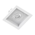 Spot Embutir Recuado Quadrado Branco Par20 120V E27 IP20