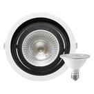 Spot Embutir Recuo PAR30 + 1 Lâmpada PAR30 LED 10W 3000K