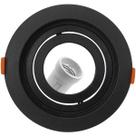 Spot Embutir Redondo Preto 13 Cm Para Par20 E27
